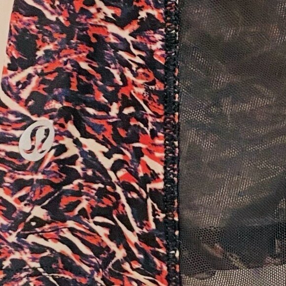 LULULEMON Floral and Black Mesh Racerback Tank - Picture 3 of 4